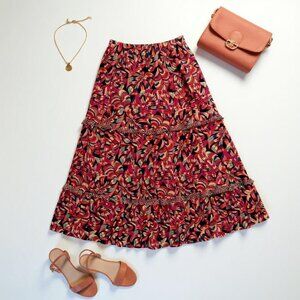 END OF SEASON SALE❗️》DR2 🧡 2 for $25 DR2 Tropical Palm Print Midi Skirt